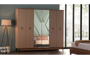 Шкаф платяной 6-и дверный Алвис (ALVIS) ALVIS-34 Шкаф платяной 6-и дверный Алвис (ALVIS) ALVIS-34