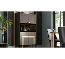 Двустворчатый шкаф витрина для посуды Карлино (Carlino) CARL-13