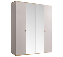 Четырехстворчатый шкаф для одежды с зеркалом Rimini РМШ1/4 (слоновая кость)